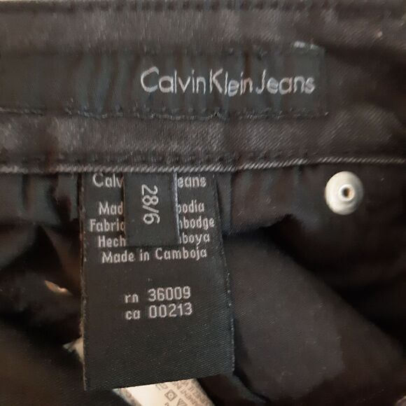 Calvin Klein Straight Leg Black Wash Jeans - Picture 6 of 9